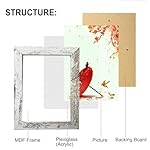 Picture Frame Set 10 pack, Farmhouse Photo Frames, Gallery Wall Frame Collage, 8x10 5x7 4x6 Frames in 3 Different Finishes Picture Frames For Wall or Desk,Rustic White - Image 2
