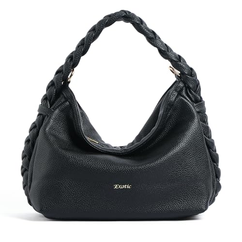 Image of EXOTIC Luna Braided Sling Bag for Women | Soft Structured Hobo Bag | Adjustable Strap | Multi Pocket | Elegant Everyday Purse