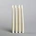 LampLust Taper Candles Battery Operated, 10 Inch, 4 Pack Flickering Flameless Candles, Ivory Wax, Timer & Batteries Included, Wedding or Home Decor