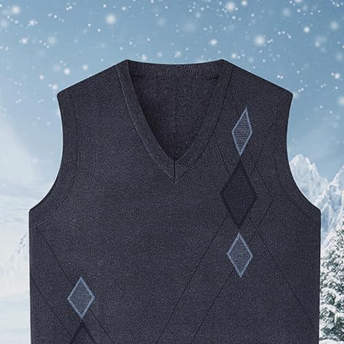 Cambkatl Men's Argyle Patterned Pullover Sweater Vest Vintage Sleeveless V Neck Casual Knitted 2025 Fall Jumper Tops4