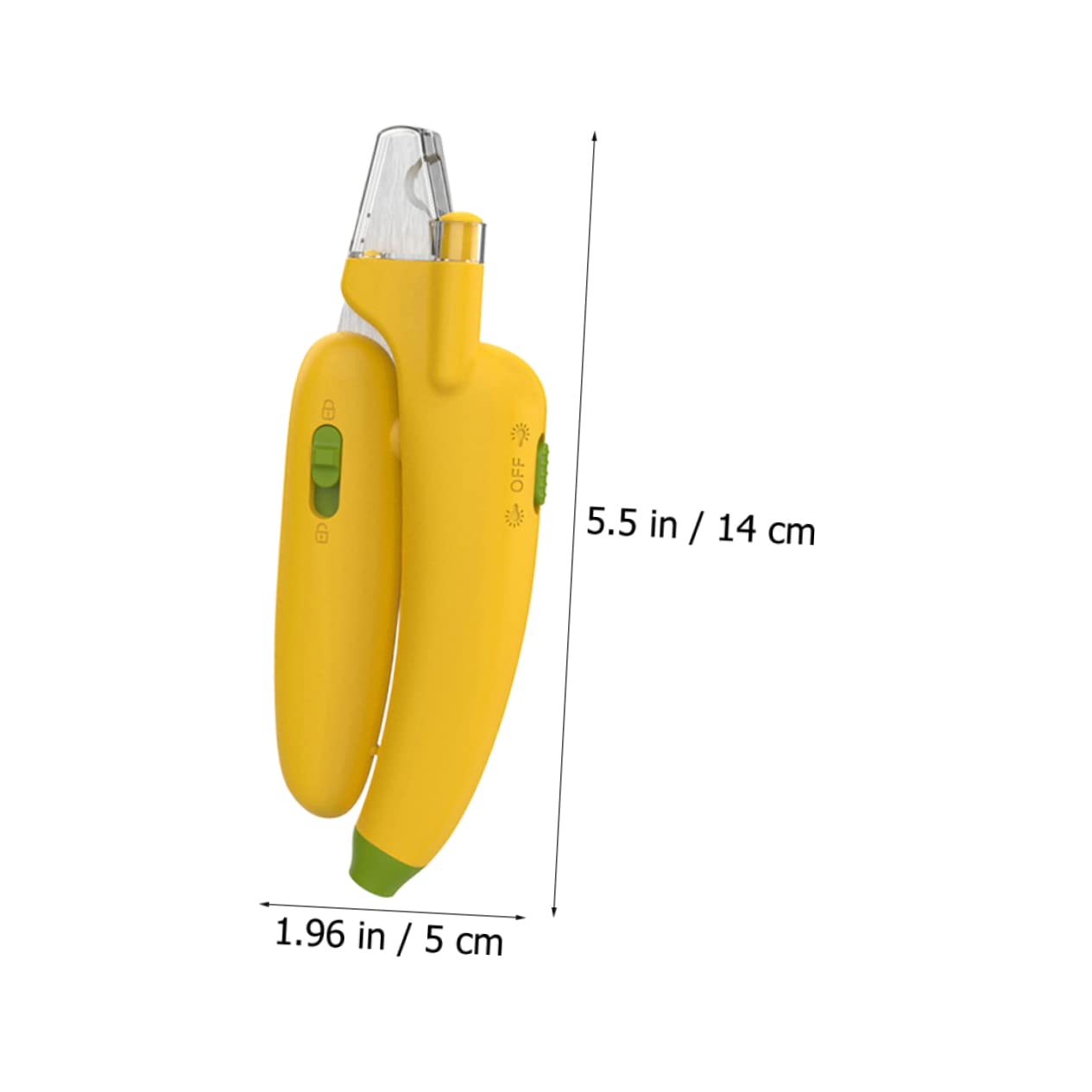 2pezzi Tagliaunghie per LED Strumento per Unghie Design e Affilata per Tagli Precisi Piccole Giallo
