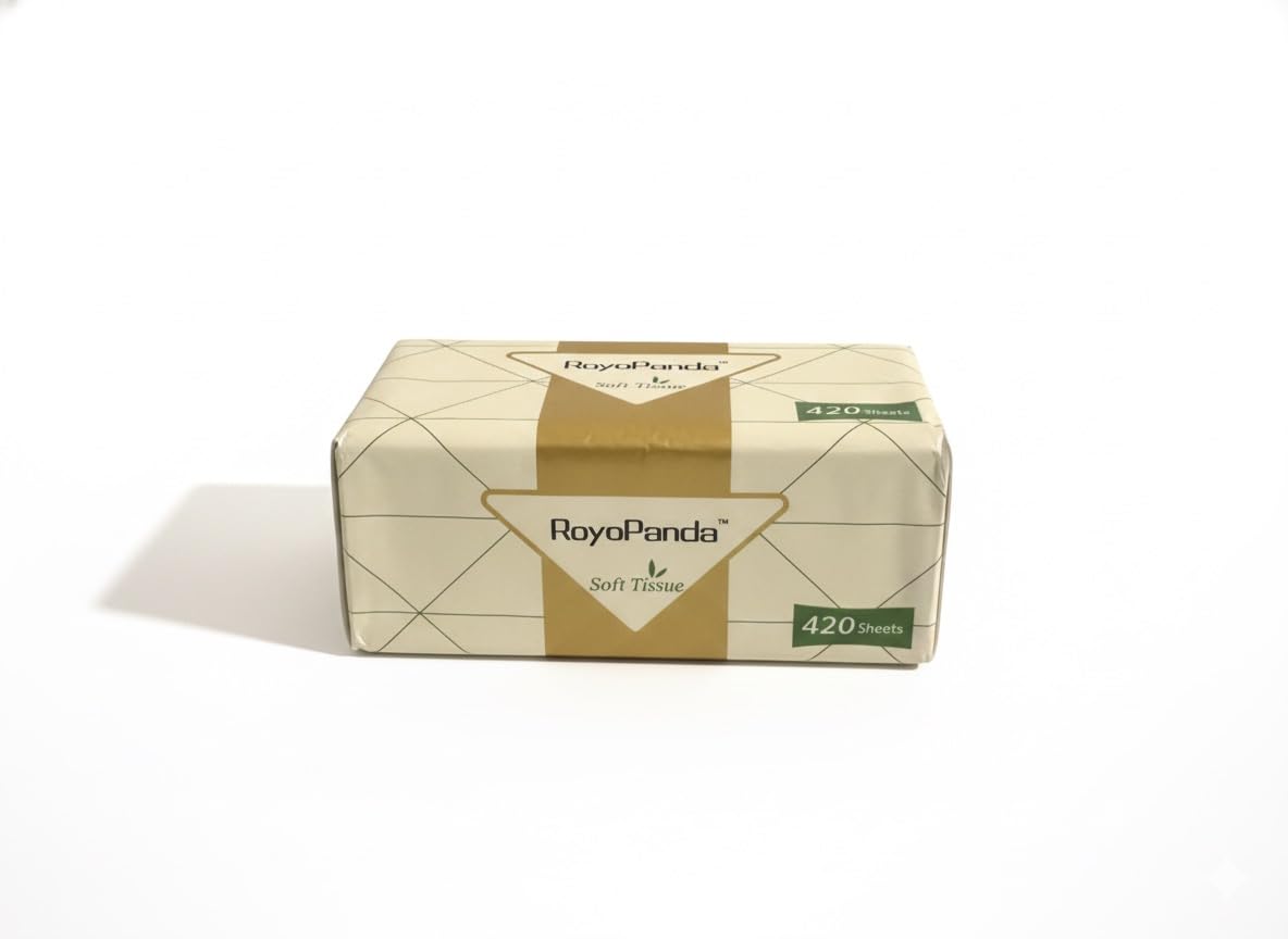 Facial Tissue Paper 5-Ply 420 Sheets per Box Soft Unscented Paper 2 box 840 sheets