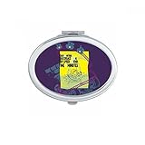 Caractéristique : Dessins imprimés en couleur sur insert métallique sur l’avant du miroir compact. S’ouvre avec deux miroirs en verre.