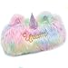 Regenbogen Einhorn Federmäppchen, Große Kapazität Niedliche Reißverschlusstasche, Briefpapier und Multifunktions Kosmetiktasche, Geeignet für Schule, Büro, Reisen