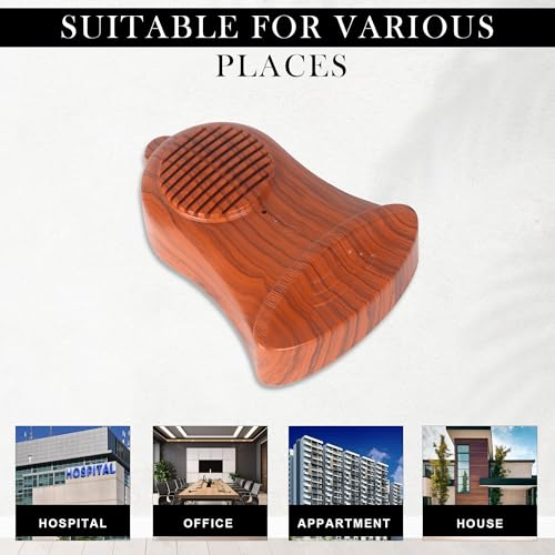 Image of GLUN Home Doorbell, Calling Bell for Home and Office Easy Install Electrical and Battery Powered, ABS Wooden Finish Elegant Design with Upto 100 Meter Operating Range