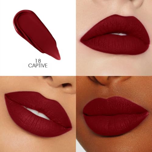 Image of Colors Queen Totally Matte Liquid Lipstick | Intense Color Payoff, Lightweight & Comfortable, One Swipe Application | Long Lasting, Non Transfer Liquid Lipstick for Women (18 - Captive, 7.5g)
