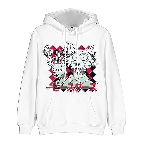 Zhongkaihua Beastars Merch - Sudadera con capucha unisex con estampado de anime, personajes Haru/Louis/Legoshi, ropa de cosplay, sudadera de manga larga con cordón Harajuku casual