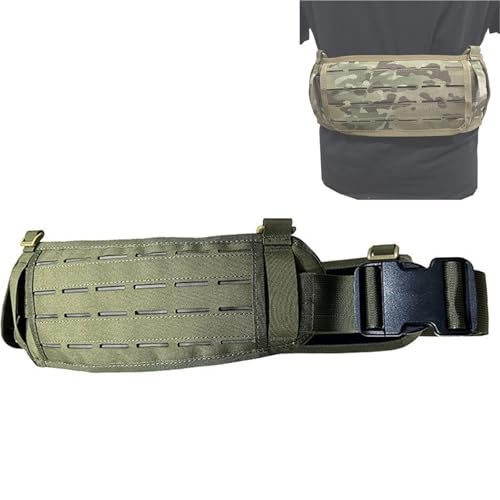 LZAQHMT Cinturón Táctico Ligero MOLLE – Cinturón Modular De Servicio con Acolchado Interior Y Exterior, Hebilla De Liberación Rápida para Airsoft, Caza Y Tiro(OD)