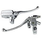 1' 25mm Chrome Motorcycle ATV Handlebar Brake Master Cylinder Clutch Lever Left & Right Set for...
