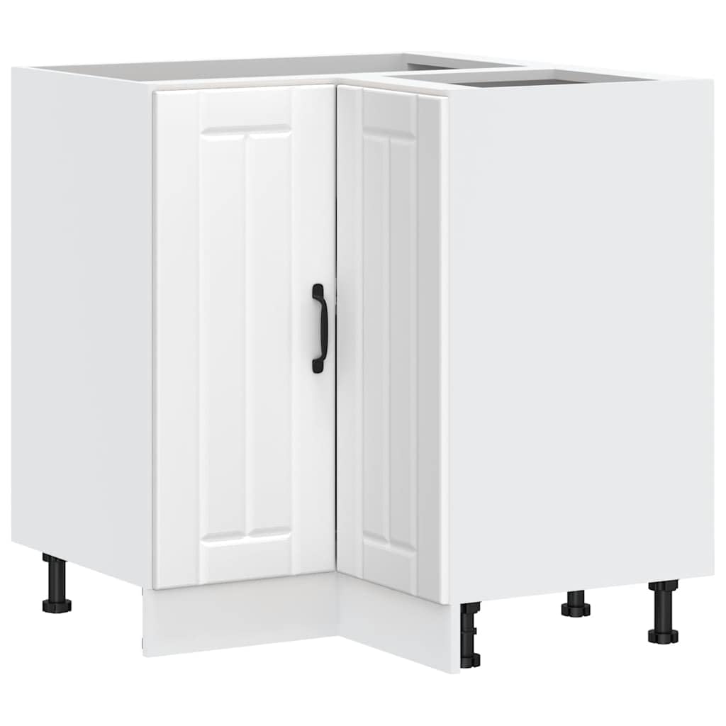 vidaXL Armoire d'angle de Cuisine Lucca Blanc Bois d'ingénierie, Armoire d'angle, Meuble d'évier d'angle, Meuble d'angle