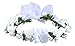 Flower Crown Wedding Hair Wreath Floral Headband Garland Wrist Band Set White,OS