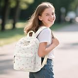 LEDAOU Mały plecak damski, mini plecak, portfel dla dziewcząt, nastolatków, dzieci, szkoły, na podróż, torba na ramię, mały plecak damski, Różowy węzeł motyla, Mały, Casual