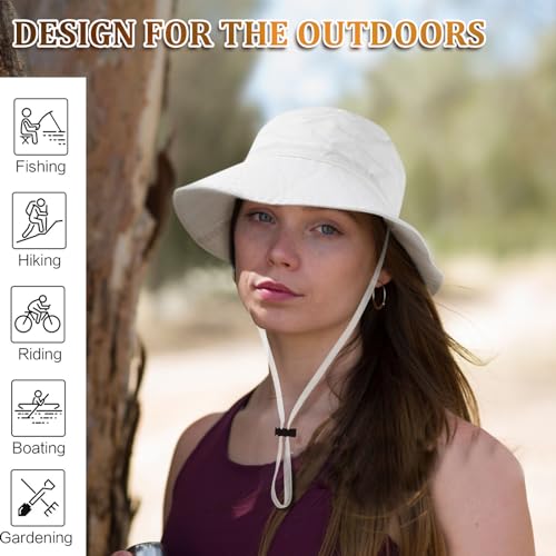 Shinchic 2 Pack Waterproof Sun Hats For Women Men Uv Protection Packable Brimmed Floppy Rain Hat Lightweight Bucket Hats For Outdoor thumb #4