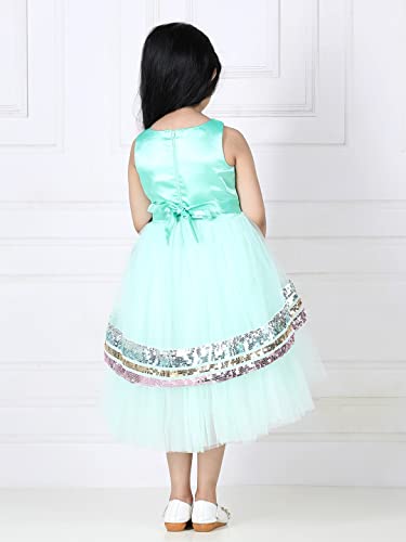 Image of Toy Balloon Kids Sea Green High-Low Girls Dress