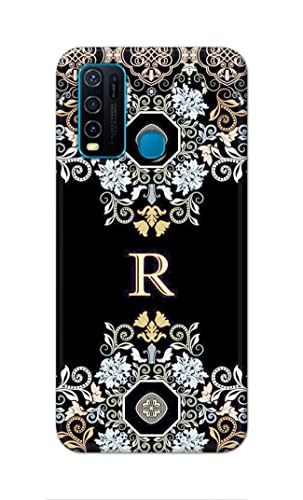 Image of PRINTFIDAA Name II Initial II Letter Floral Pattern Alphabet R Printed Designer Hard Back Case Cover for Vivo Y30 / Vivo Y50 -(VD) MVN1007