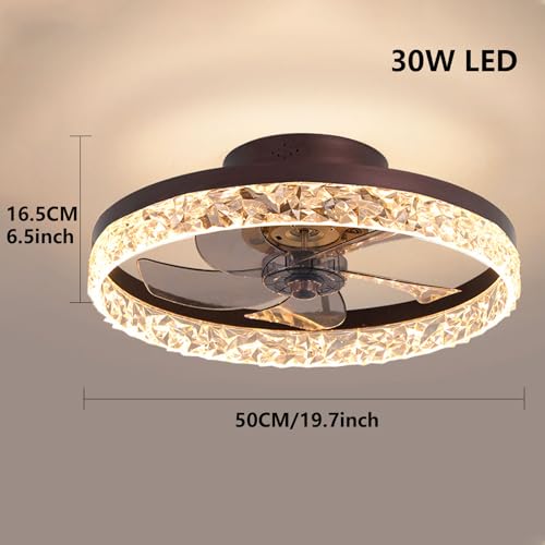Plafonnier ventilateur de plafond télécommandé avec lumière modulable - 5