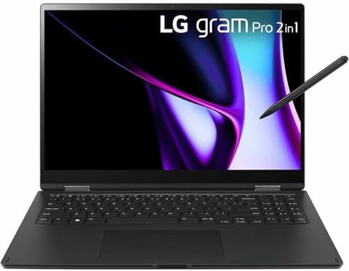 16IN LG Gram PRO 2 in 1 Notebook, HW TPM, Window 11 PRO CORE Ultra 5, 16GB DDR, 1TB, IPS, Face Recognition, MIL-STD 810G, TH4, USB0-C, USB 4, HP-Out, SPK,77Wh Battery image 2
