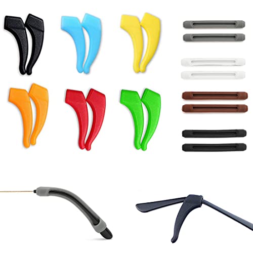 10 paires d'accessoires lunettes lunettes silicone antidérapantes antidérapantes bandes fixation des jambes crochets d'oreille fixes monture lunettes adaptée à lecture sportive et à d'autres activités Cover