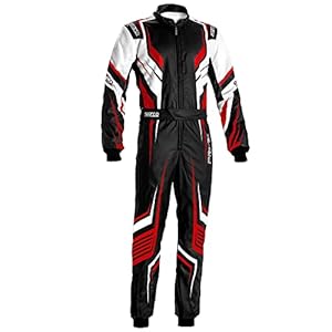 Sparco 002308NBRS150 K45 Prime K Anzug für Kinder, Größe 150, Schwarz/Weiß/Rot