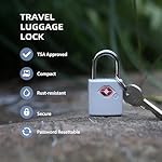Luggage Locks TSA Approved 4 Pack, TSA Locks for Luggage International Travel Essentials, Small Padlock with Key, Keyed Alike Mini Padlock for Suitcase, Backpack, Bag, Zipper, Case, Box - Image 3
