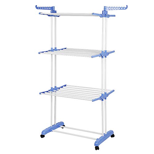 Drumm Stendibiancheria a torre Blu/Bianco