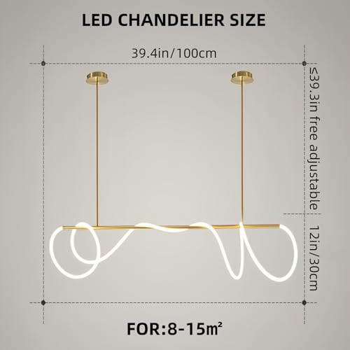SMG Modern Led Linear Pendant Lights Kitchen Island Chandelier by SMG - Used condition - Image 4