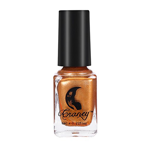 Esmalte de uñas con purpurina, 6 colores Moda Espejo metálico Efecto de plata 6ml Esmalte de uñas Metal Shinny Nail Art Tool para Nail Art(Espejo de oro)