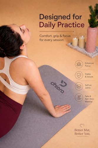 Image of 8mm Yoga Mat for Men & Women | TPE Non Slip Exercise Mat for Home Workout, Yoga & Fitness | Extra Thick Cushion Support for Knees & Joints | Lightweight with Carry Strap