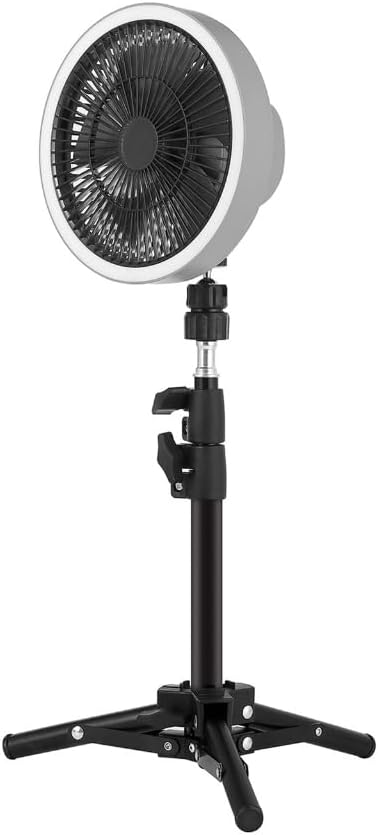 Ventilador portátil, ventilador eléctrico recargable para tienda de campaña al aire libre, refrigerador, luz LED