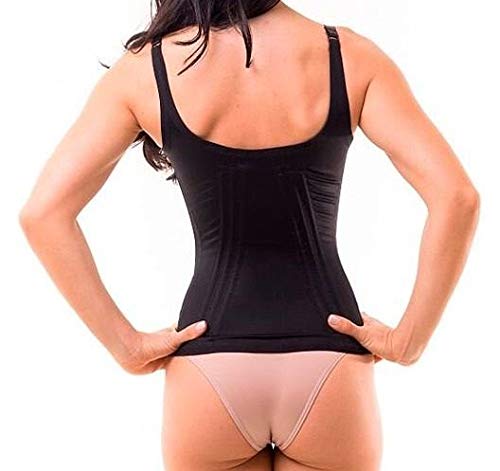 Cinta Alta Compressão Com Bojo 12 Barbatanas (Preto, G)