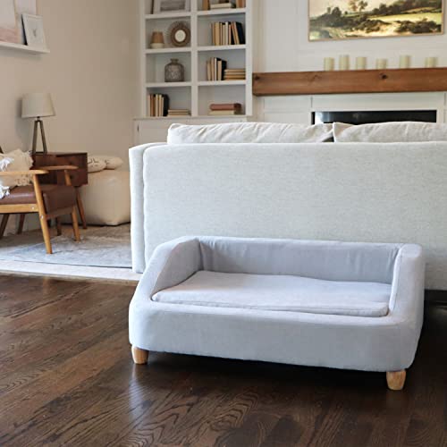 Critter Sitters 36-In. Microfiber Gray Rectangle Pet Bed For Medium-Sized Dogs #TOP2