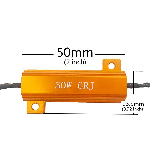 JABINCO 4Pcs 6-ohm Load resistors - Fix LED Bulb Fast Hyper Flash Turn Signal Blink Error Code (Resistors get Very hot During Working)