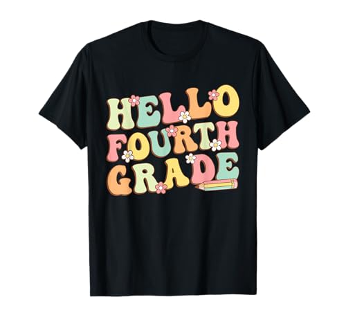 Hello Fourth Grade Team 4th Grade Teacher Girl Back School T-Shirt