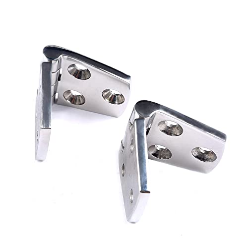 Mxeol Boat Door Hatch Flush Door Hinges Stainless Steel Marine Hinges 3" X 1.5" W/Screws Pair #TOP3