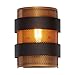 Maxim 31201OIAB Caspian Metal Mesh Wall Sconce for Larger Room and Hospitality Applications, 1-Light 60 Watt, 11" H x 9" W, Oil Rubbed Bronze/Antique Brass
