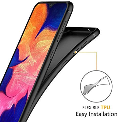 Image of Mobile Back Cover Case for Samsung Galaxy A10 (SM-A105F /DS, SM-A105FN /DS) (Silicone Case|CameraProtection|Black SC1510)