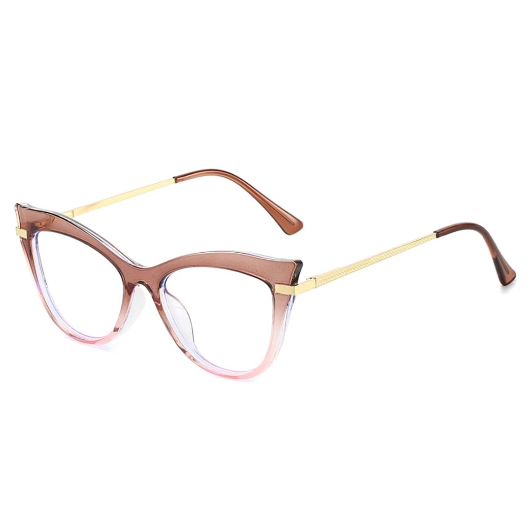 Lunettes de soleil œil-de-chat rétro avec branches en métal