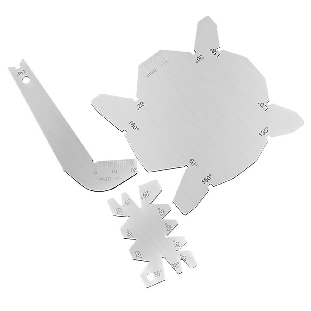 Jnchdghwa Silver Stainless Steel Set Of 3Pcs For Measuring And Sharpening Drill Bit Angle Gauge Tools For Hand Measure