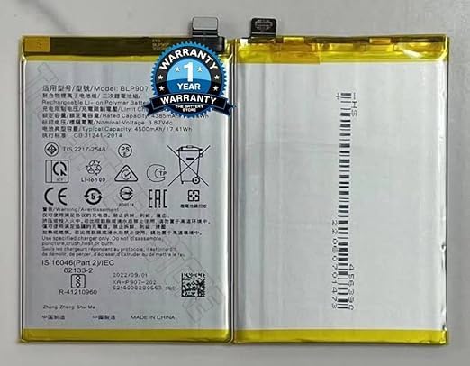 Image of Original Battery BLP907 Battery for A96 Reno 7Z / F21 Pro / F21 Pro 5G / F21s PRO / F21s Pro 5G Battery with 1 Year Warranty**** (B00110)