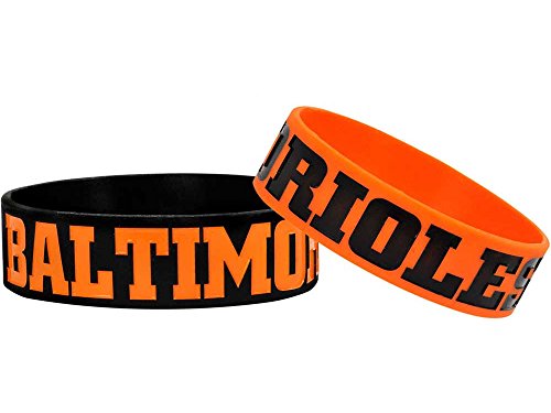MLB Baltimore Orioles Bulk Bandz Bracelet (Pack of 2), Black