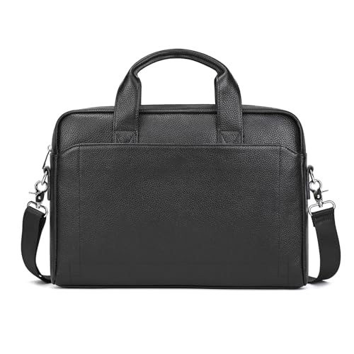 Sac à bandoulière en cuir véritable noir LUUFAN au design soigné