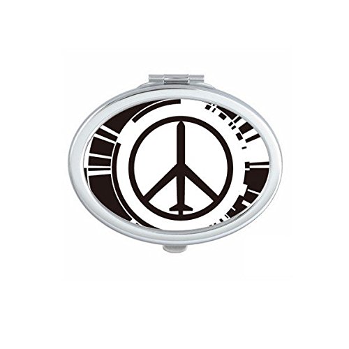 Miroir de poche cadeau mignon motif symbole de la paix