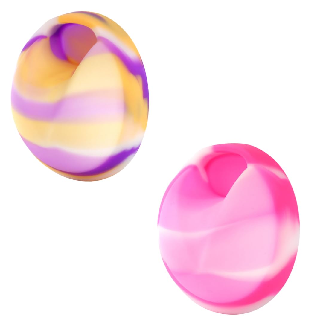 IKOPFLN 2 pezzi di disco mestruale, disco mestruale riutilizzabile, coppetta mestruale, tazze mestruali a prova di perdita realizzate in silicone, per donne sport attivi（S+L, Rosa + Viola