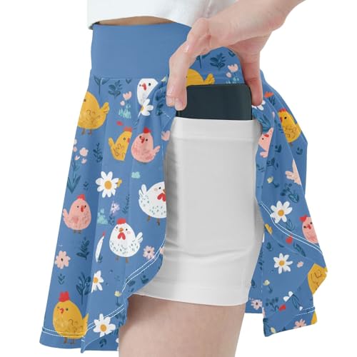 Girls Skorts High Waist Athletic Skirts with Shorts Hen Stretchy Teens Performance Tennis2