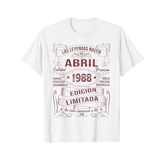 Las Leyendas Nacen En Abril 1988 Regalo Hombre 36 Años Camiseta