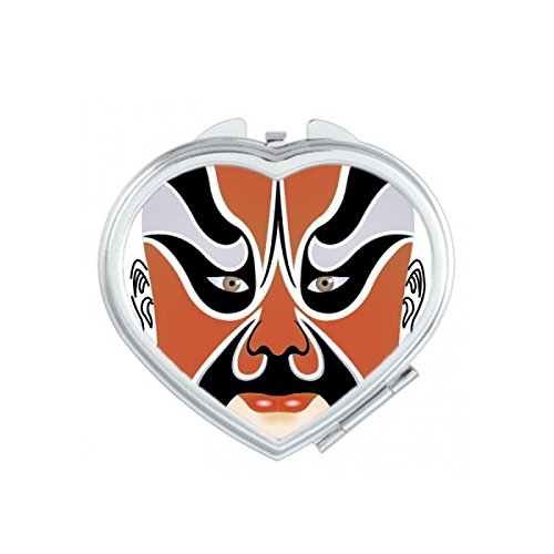 Masque Opéra de Pékin miroir compact de poche pour vos retouches