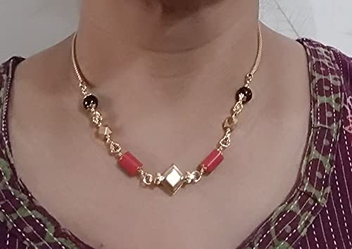 Image of Radha's Creations jewellery GSB mangalorean chain for women one gram gold