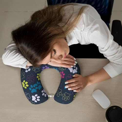 Almohada de cuello de poliéster negra tamaño único miniatura 7