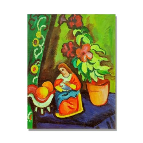 Toile Nature morte avec Pétunias August Macke 80x104cm pour raviver un mur de salon vide