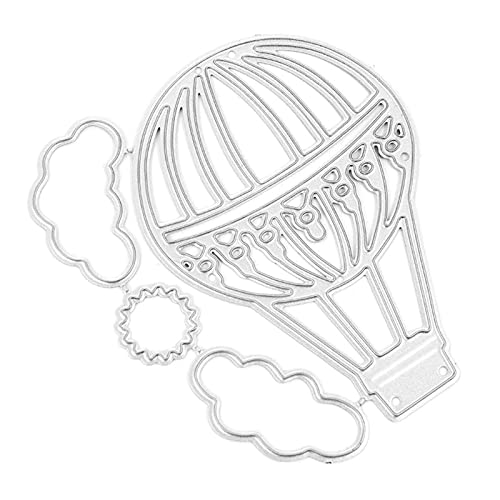 Troqueles de corte de metal con globo aerostático para álbumes de recortes, troqueles para tarjetas